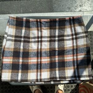 High Rise Mini plaid Skirt